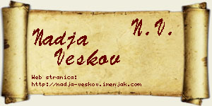 Nadja Veskov vizit kartica
